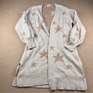 For The Republic Star Patterned Cardigan in Gray and Tan